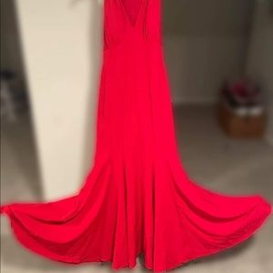 Vince Camuto Halter trumpet Red Gown